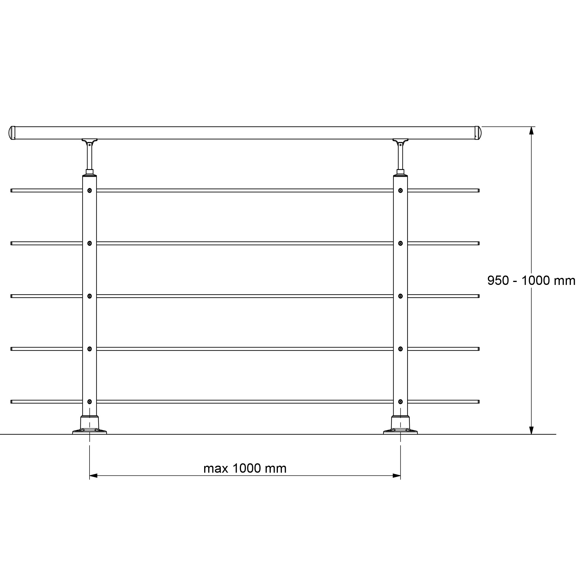 dolle-alu-fix-gel-nder-aluminium-1-5-m-aufgesetzte-montage image 7
