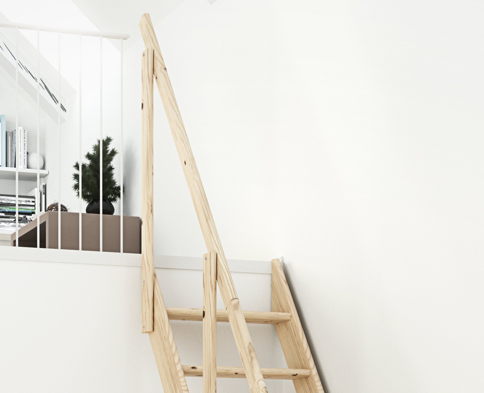 dolle-basel-raumspartreppe-fichte-283-5-cm-mit-handlauf image 7