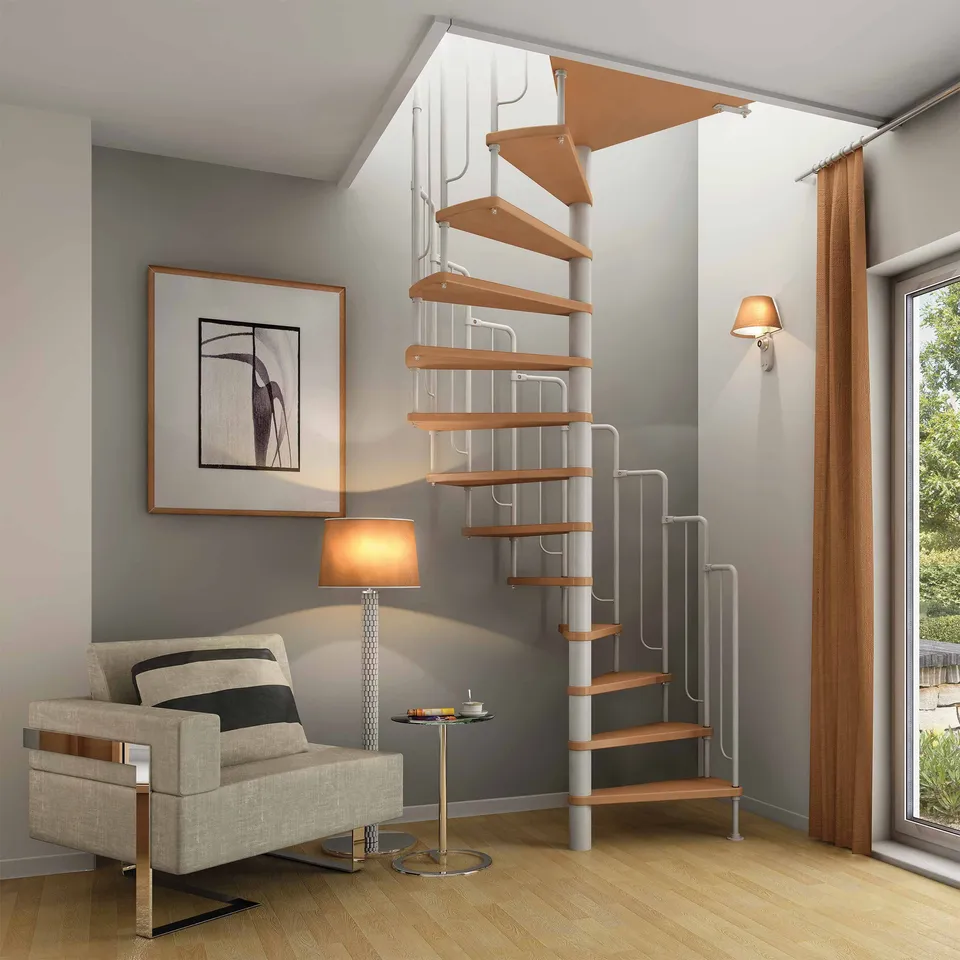 dolle-barcelona-spindeltreppe-wei-buche-138-cm-bausatz image 1