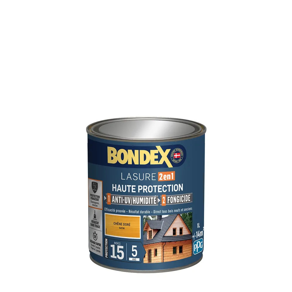 bondex-holzlasur-2-in-1-goldene-eiche-seidenmatt image 1