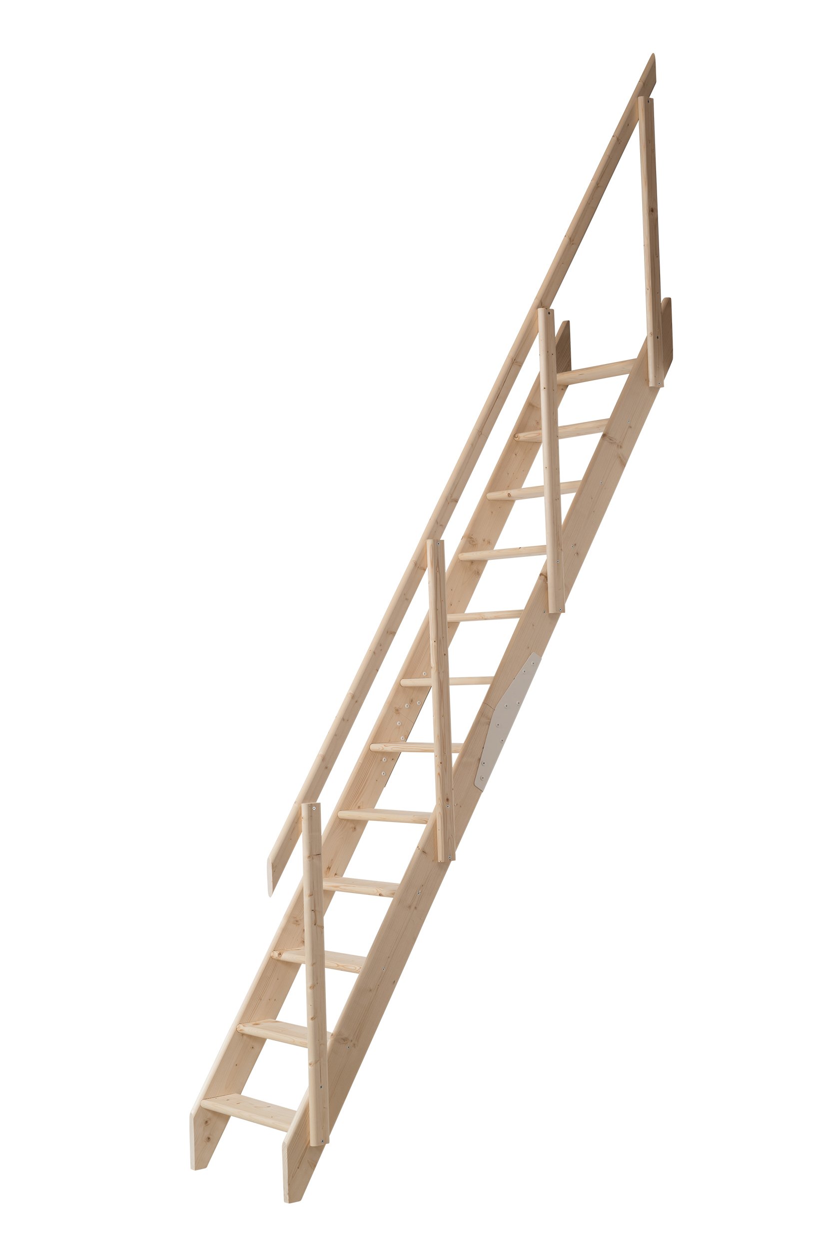 dolle-basel-raumspartreppe-fichte-283-5-cm-mit-handlauf image 2