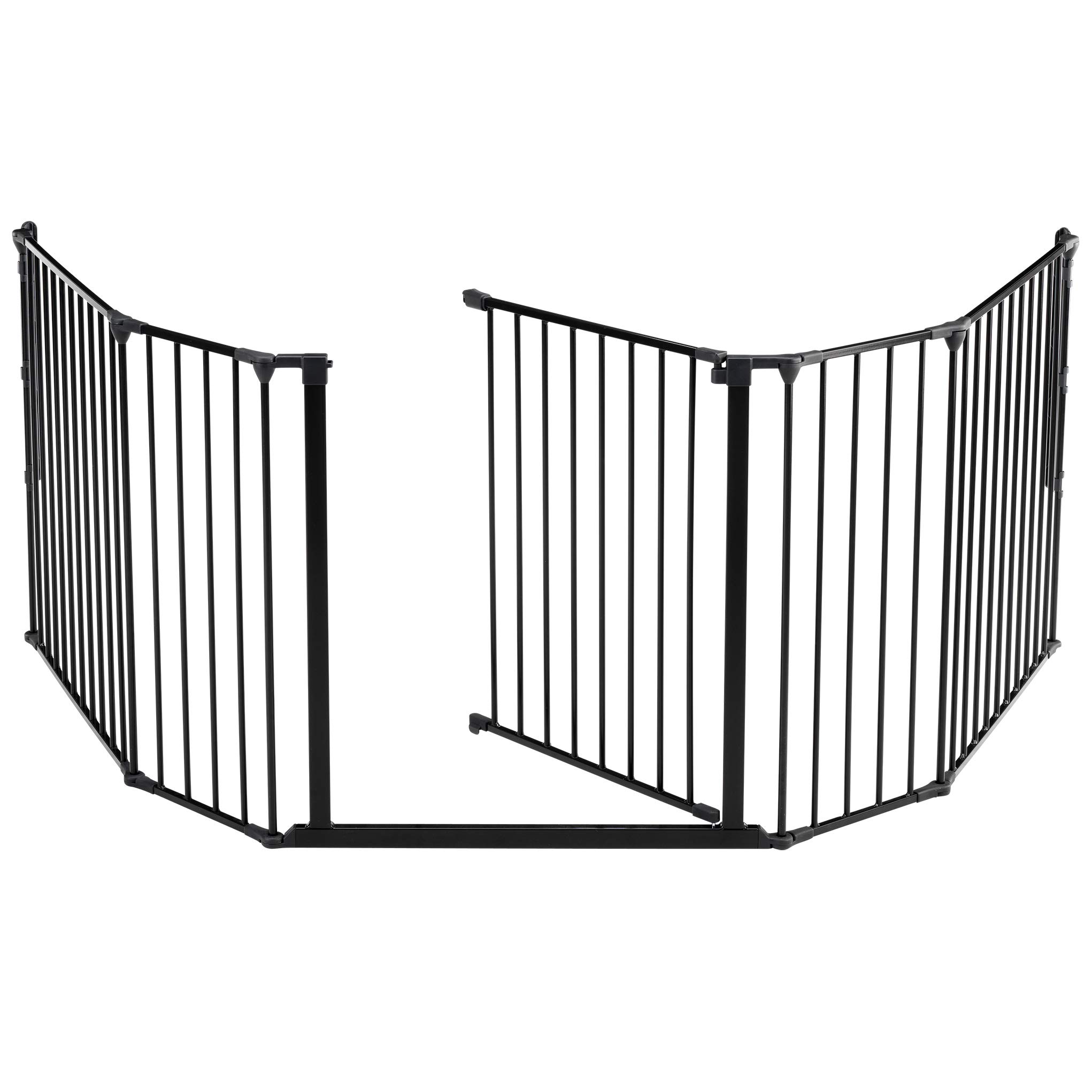 dolle-mini-kaminschutzgitter-schwarz-bis-278cm-5-teilig-mit-t-r image 3