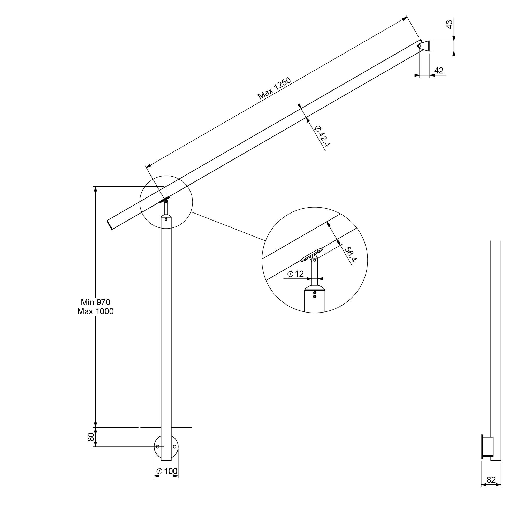 dolle-alu-fix-edelstahlgel-nder-150-cm-seitlich-1-pfosten image 7