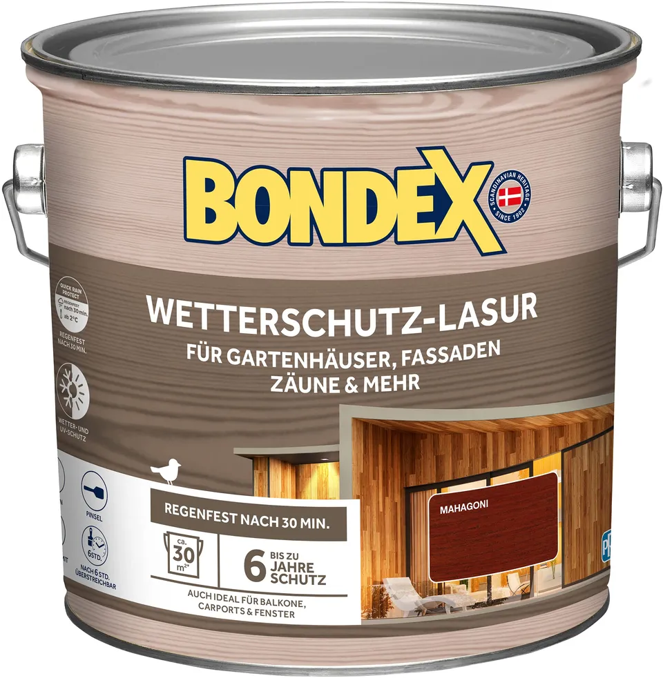bondex-wetterschutz-lasur-mahagoni-2-5-l-holzlasur-uv-schutz image 1