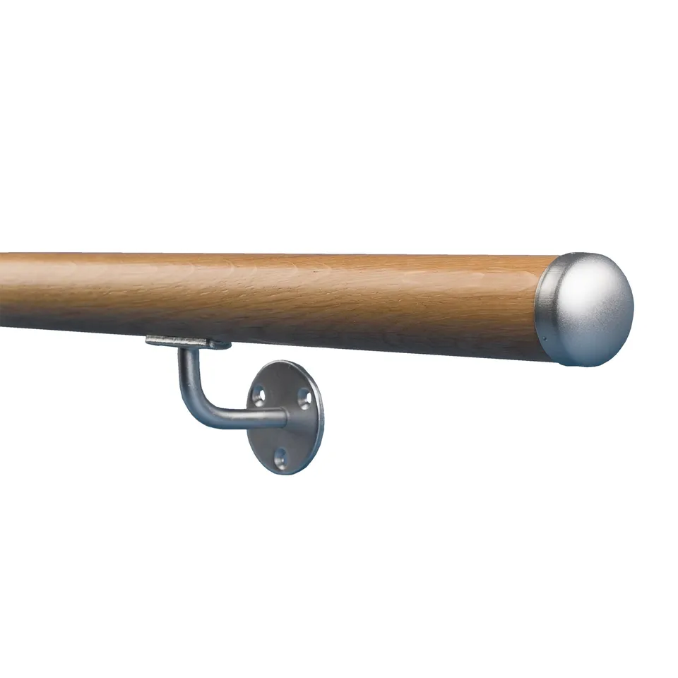 dolle-alu-fix-handlauf-eiche-lackiert-150-cm-holzhandlauf image 1