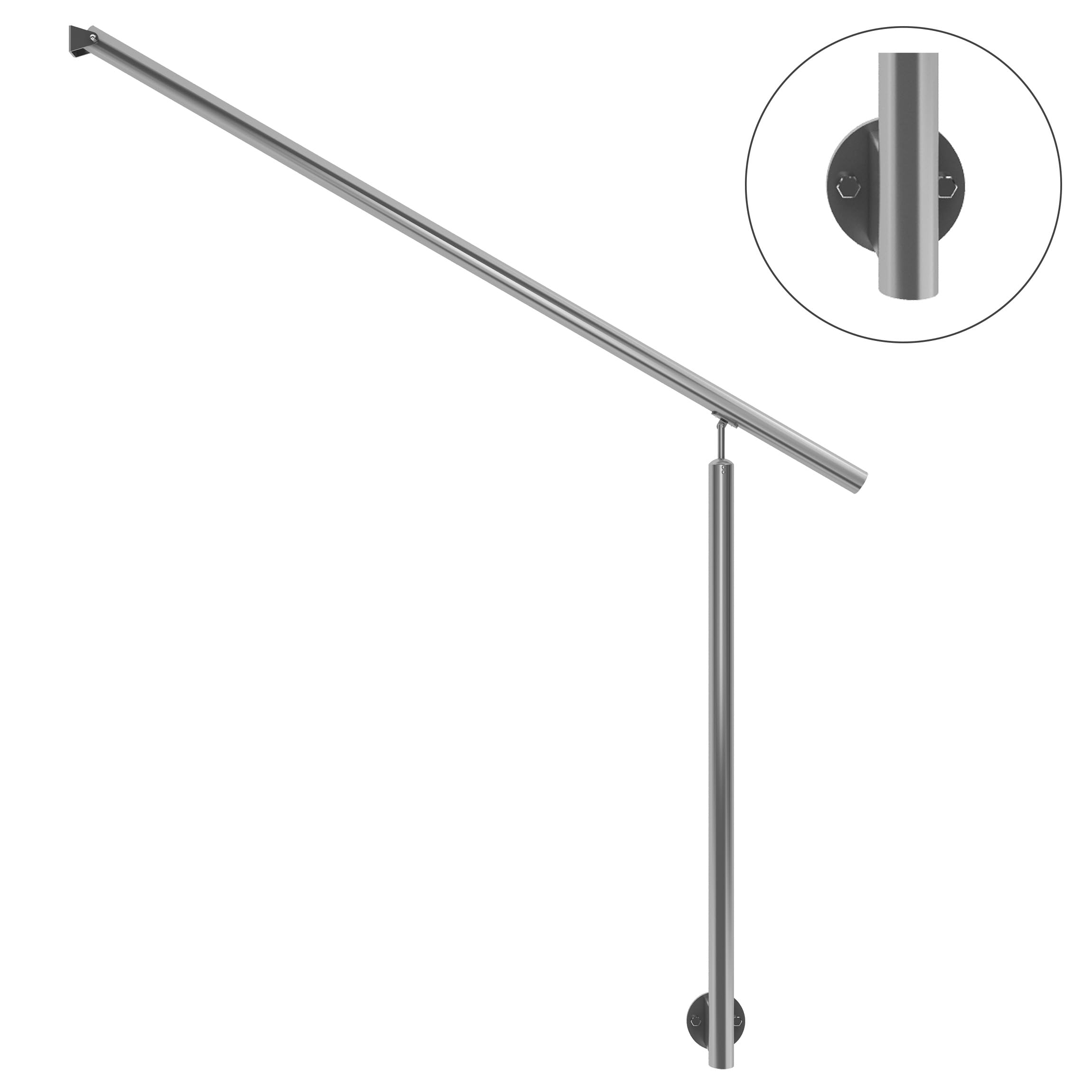 dolle-alu-fix-edelstahlgel-nder-150-cm-seitlich-1-pfosten image 2