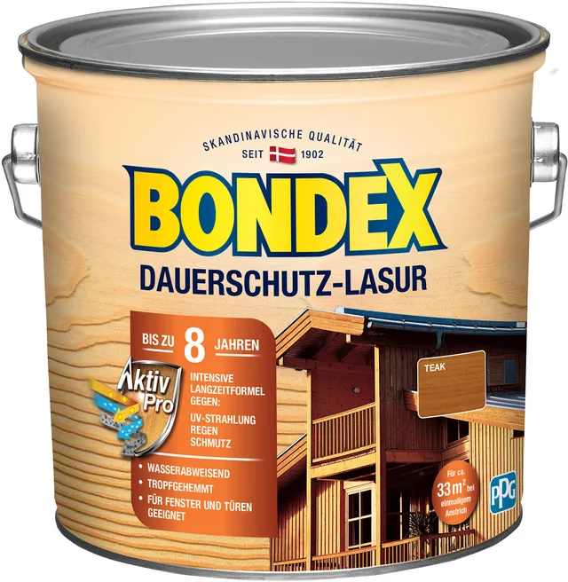 bondex-dauerschutz-lasur-teak-2-5-l-holzlasur-uv-schutz image 1