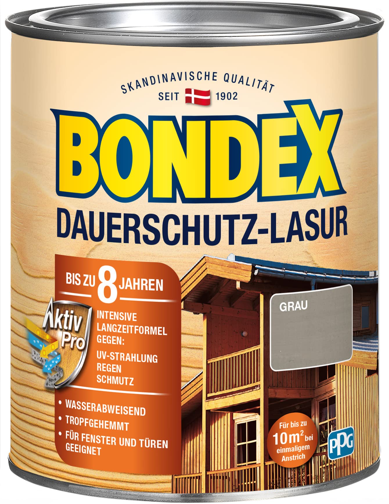 bondex-holzlasur-dauerschutz-lasur-0-75-l-grau-wetterfest image 1