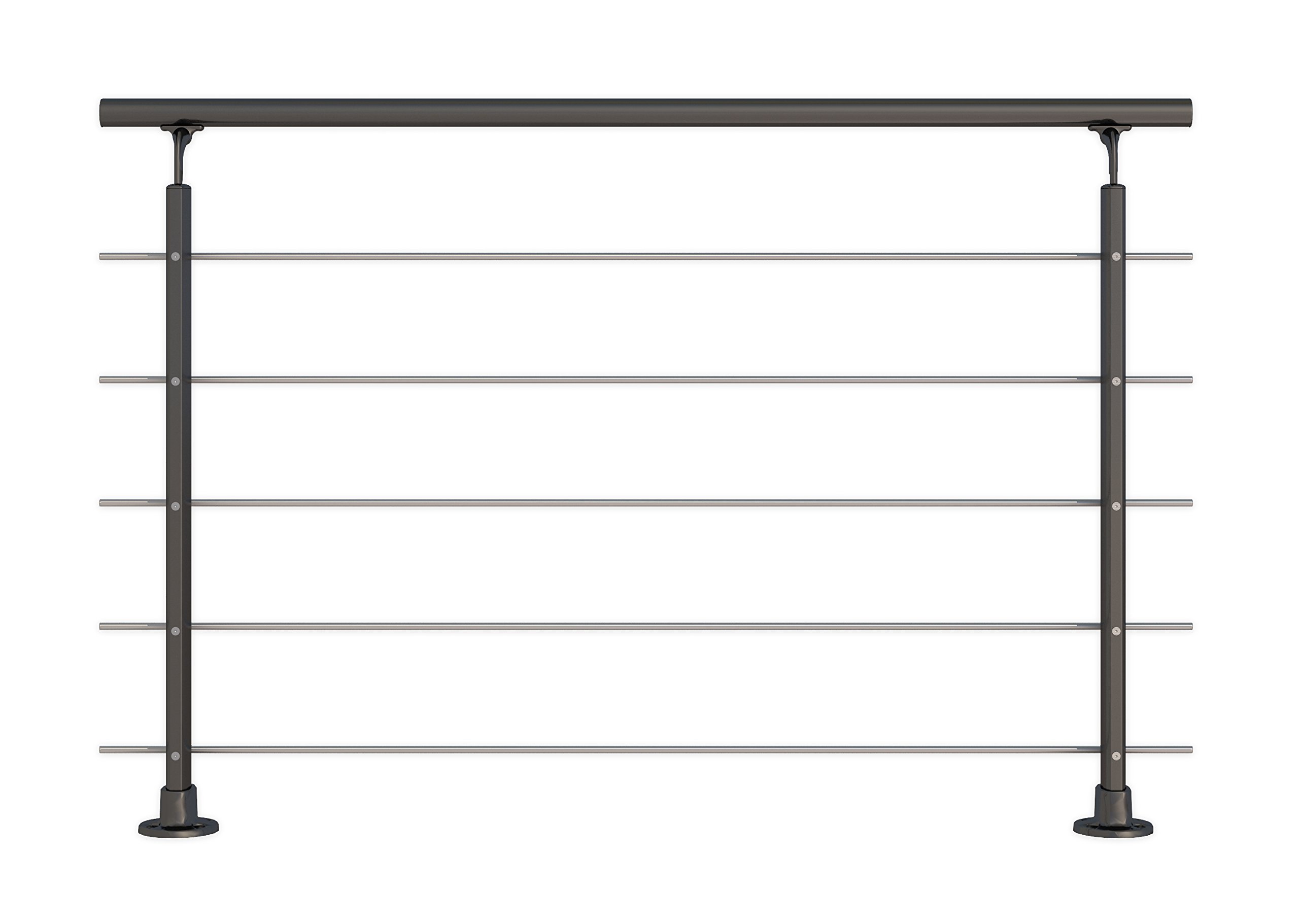 dolle-alu-fix-gel-nder-set-anthrazit-150-cm-aufgesetzte-montage image 1