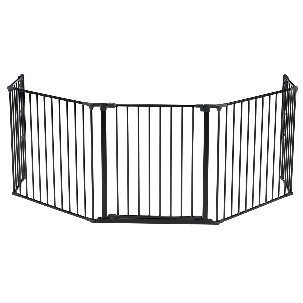 dolle-mini-kaminschutzgitter-schwarz-bis-278cm-5-teilig-mit-t-r image 1