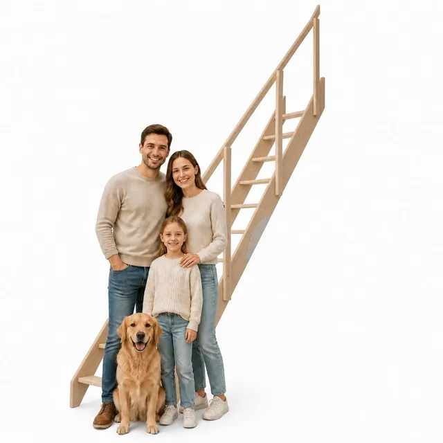 dolle-basel-raumspartreppe-fichte-283-5-cm-mit-handlauf image 1