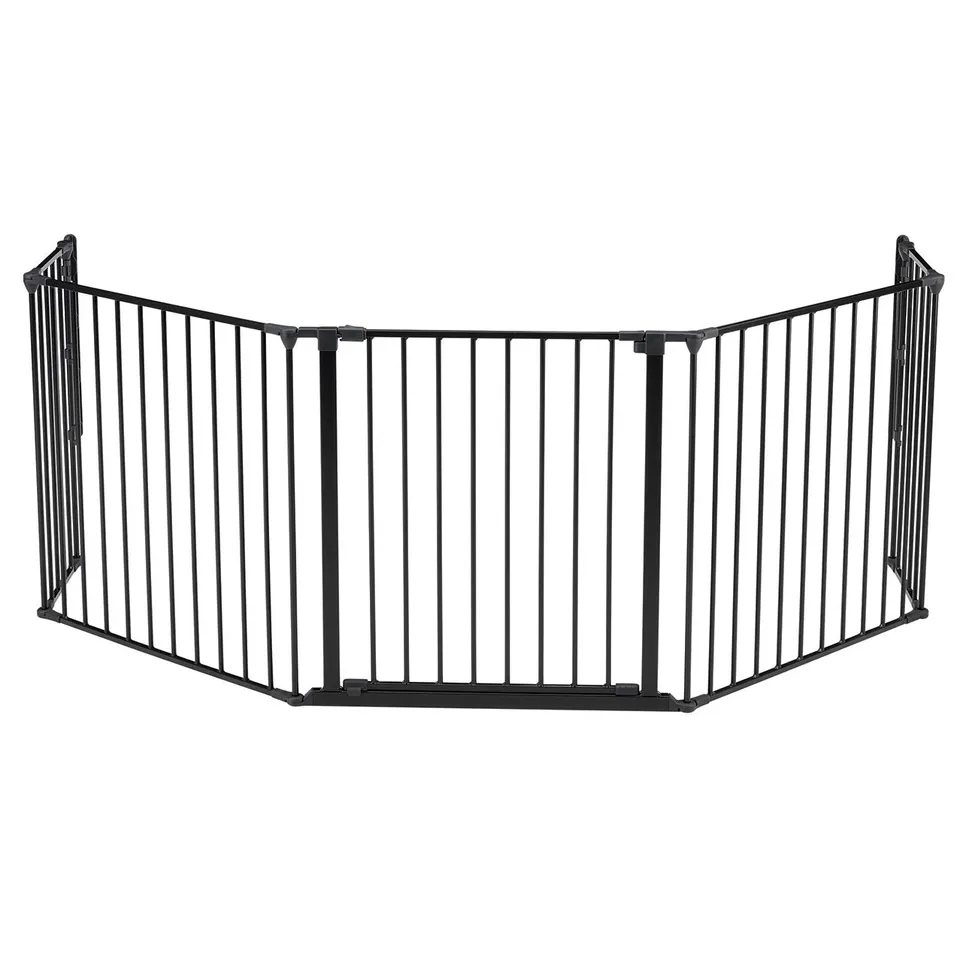 dolle-mini-kaminschutzgitter-schwarz-bis-278cm-5-teilig-mit-t-r image 1